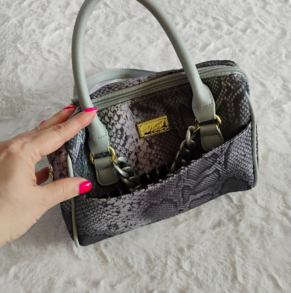 Luv Betsey By Betsey Johnson Iridescent Snake Print Satchel